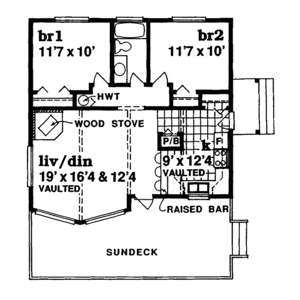 Cabin & Cottage House Plan First Floor - Park Estate Vacation Home 062D-0327 - Shop House Plans and More