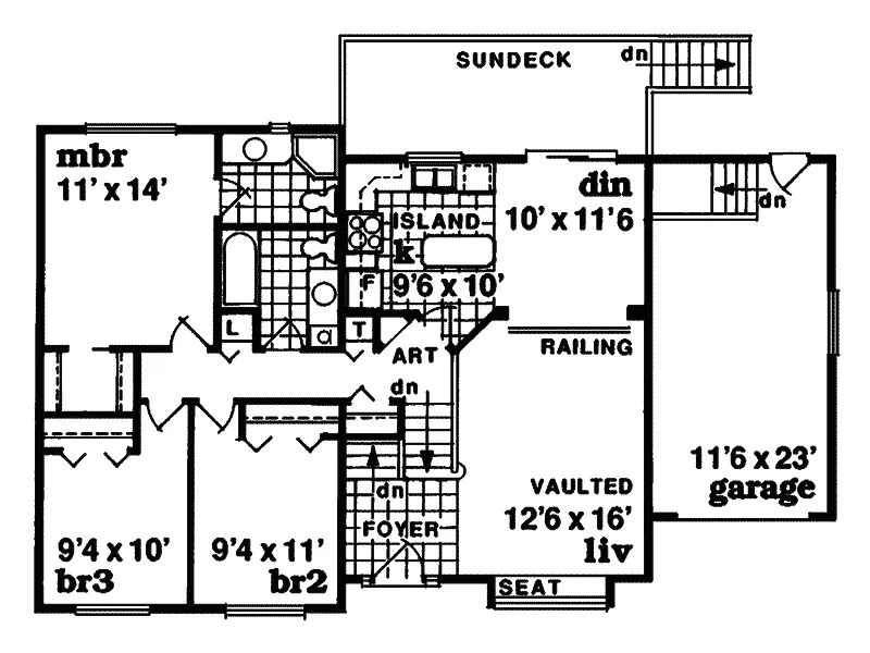 Country House Plan First Floor - Sadonia Split-Level Home 062D-0328 - Shop House Plans and More