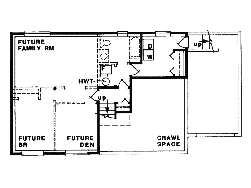 Country House Plan Lower Level Floor - Sadonia Split-Level Home 062D-0328 - Shop House Plans and More