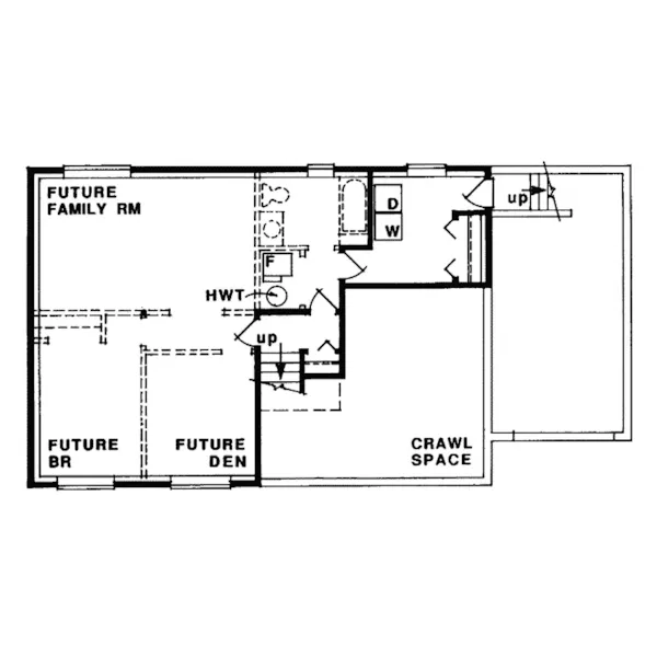 Contemporary House Plan Lower Level Floor - Sadonia Split-Level Home 062D-0328 - Shop House Plans and More