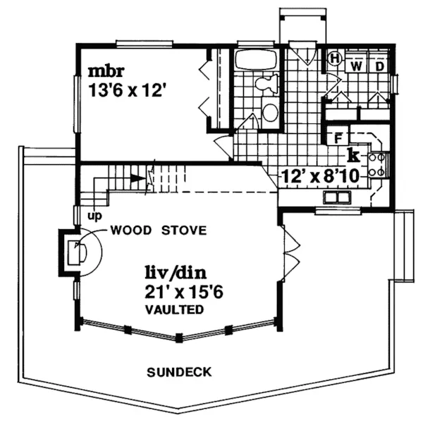 Cabin & Cottage House Plan First Floor - Hutton Valley Vacation Home 062D-0329 - Search House Plans and More