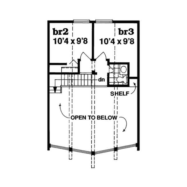 Cabin & Cottage House Plan Second Floor - Hutton Valley Vacation Home 062D-0329 - Search House Plans and More