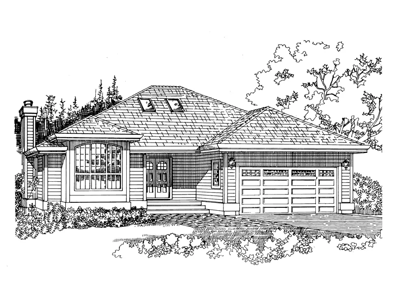 Simple Ranch Style Home With Low-Pitched Roof