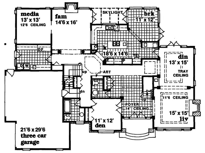 Luxury House Plan First Floor - Villafranca Luxury Home 062D-0336 - Shop House Plans and More