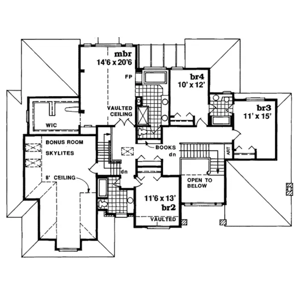 Traditional House Plan Second Floor - Villafranca Luxury Home 062D-0336 - Shop House Plans and More