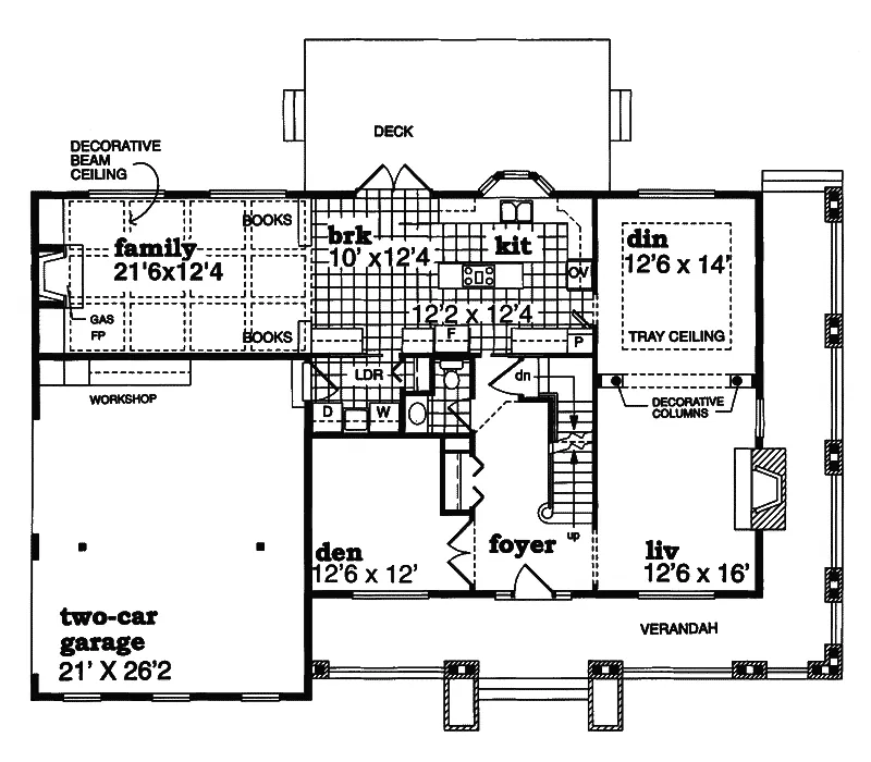 Traditional House Plan First Floor - Maximillian Georgian Style Home 062D-0352 - Shop House Plans and More