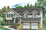 Ranch House Plan Front of Home - Sage Glen Split-Level Home 062D-0356 - Shop House Plans and More