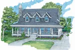 Craftsman House Plan Front of Home - Dion Lowcountry Style Home 062D-0359 - Search House Plans and More