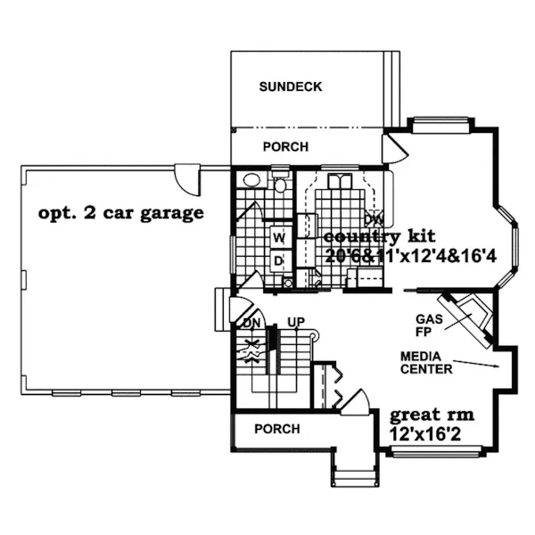 Country House Plan First Floor - Lumiere Farmhouse 062D-0360 - Shop House Plans and More