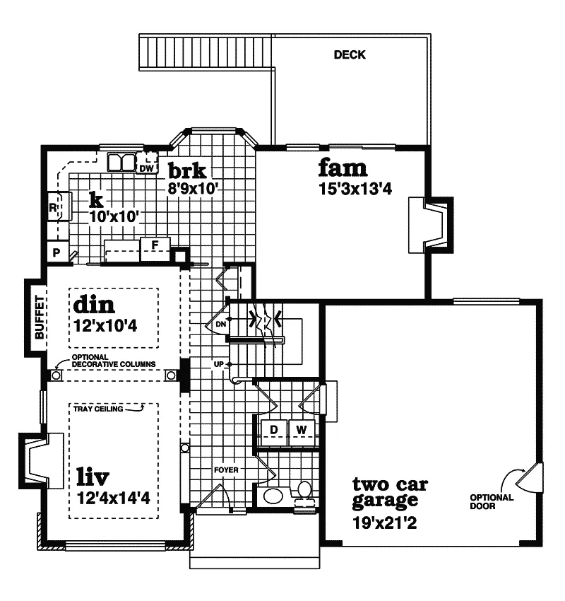 Traditional House Plan First Floor - Isidora Traditional Home 062D-0361 - Search House Plans and More