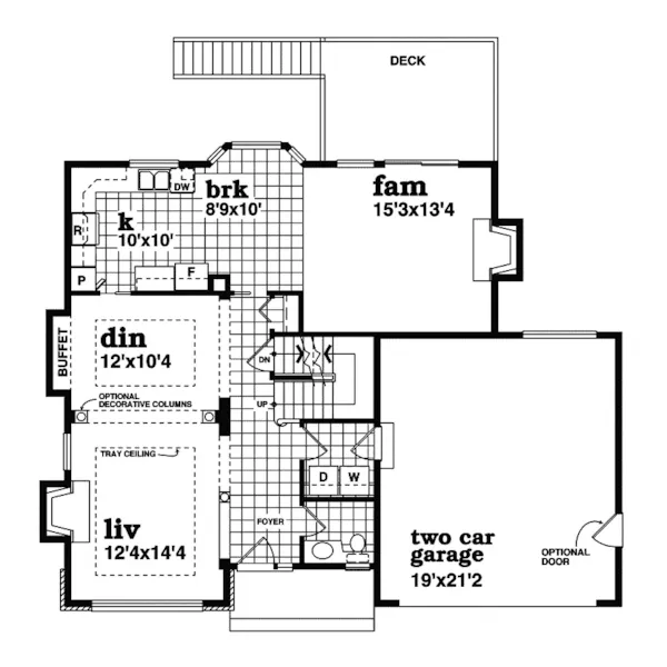 Traditional House Plan First Floor - Isidora Traditional Home 062D-0361 - Search House Plans and More