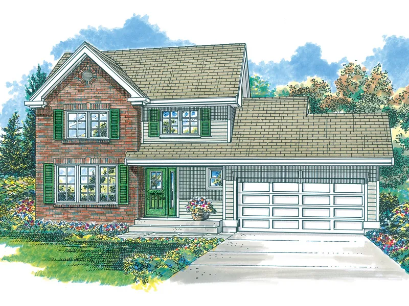 Traditional House Plan Front of Home - Isidora Traditional Home 062D-0361 - Search House Plans and More