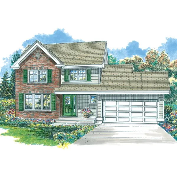 Traditional House Plan Front of Home - Isidora Traditional Home 062D-0361 - Search House Plans and More