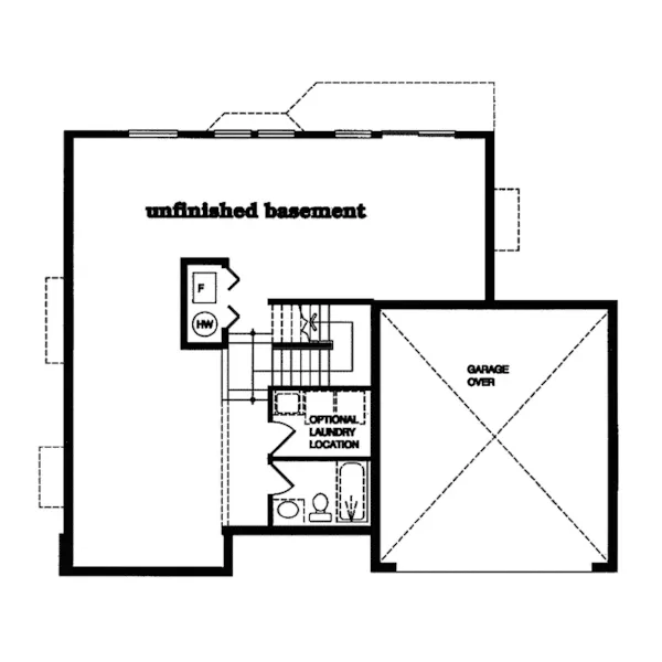 Traditional House Plan Lower Level Floor - Isidora Traditional Home 062D-0361 - Search House Plans and More