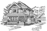 Farmhouse Plan Front of Home - Florence Heights Victorian Home 062D-0364 - Search House Plans and More