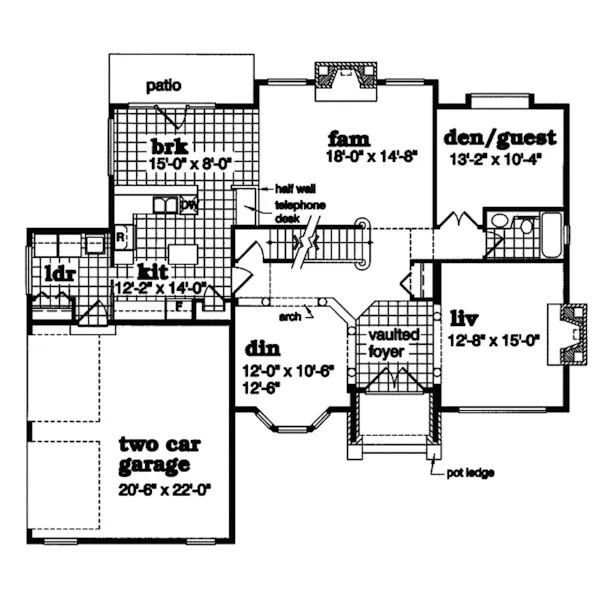 Traditional House Plan First Floor - Sharmaine Victorian Home 062D-0367 - Shop House Plans and More