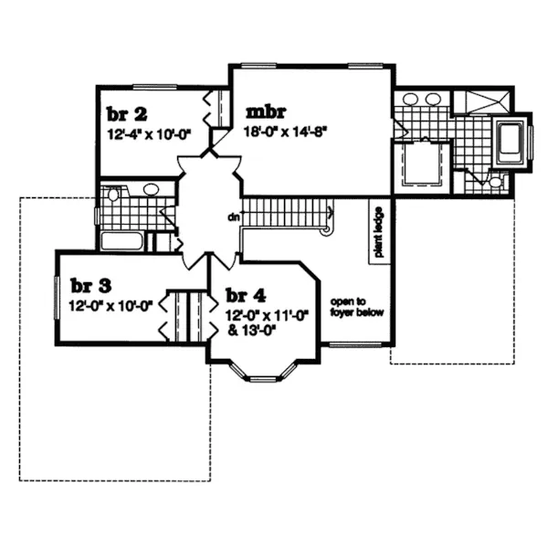 Traditional House Plan Second Floor - Sharmaine Victorian Home 062D-0367 - Shop House Plans and More