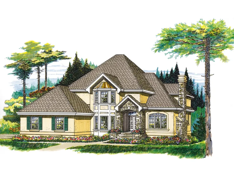 Modern House Plan Front of Home - Sharmaine Victorian Home 062D-0367 - Shop House Plans and More