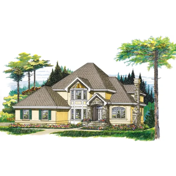 Traditional House Plan Front of Home - Sharmaine Victorian Home 062D-0367 - Shop House Plans and More