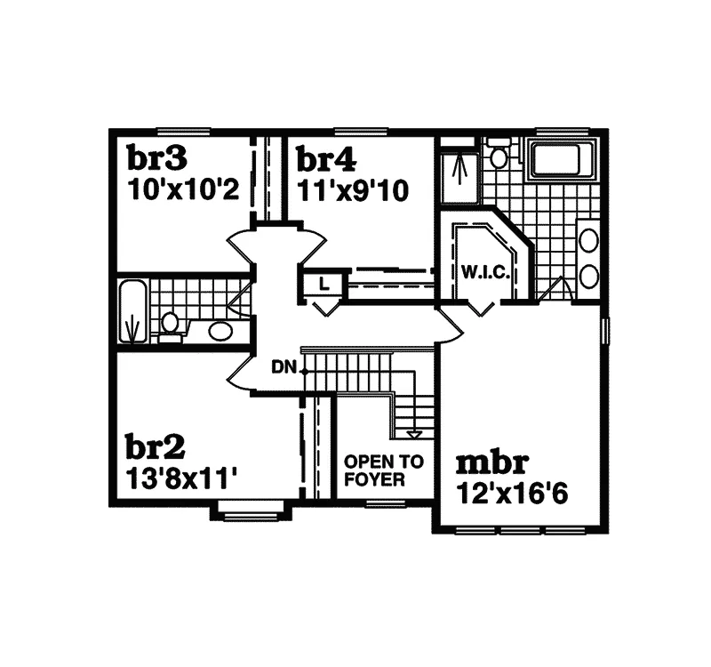 Shingle House Plan Second Floor - Venecia Valley Country Home 062D-0368 - Shop House Plans and More
