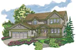 Shingle House Plan Front of Home - Venecia Valley Country Home 062D-0368 - Shop House Plans and More