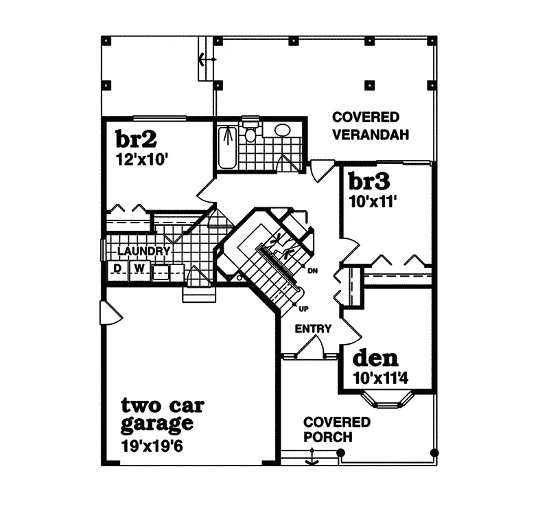 Country House Plan First Floor - Thomasina Traditional Home 062D-0369 - Shop House Plans and More