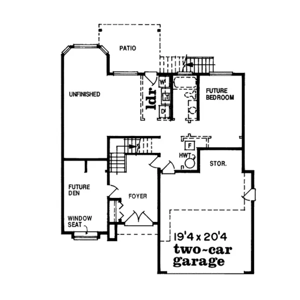 Traditional House Plan First Floor - McAuley Traditional Home 062D-0372 - Shop House Plans and More