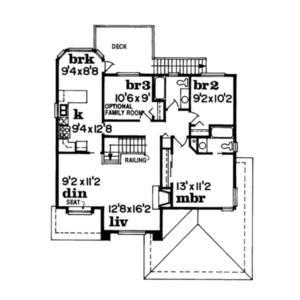 Traditional House Plan Second Floor - McAuley Traditional Home 062D-0372 - Shop House Plans and More