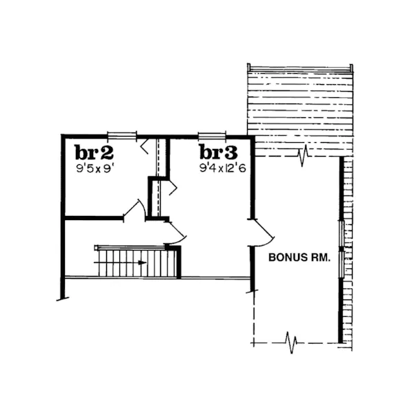 Country House Plan Second Floor - Lanaghan Country Cottage Home 062D-0373 - Shop House Plans and More