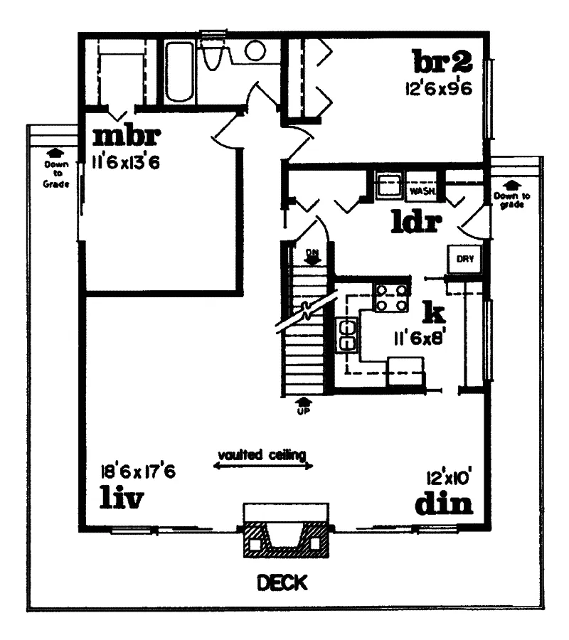 Cabin & Cottage House Plan First Floor - Logpost Rustic A-Frame Home 062D-0374 - Shop House Plans and More