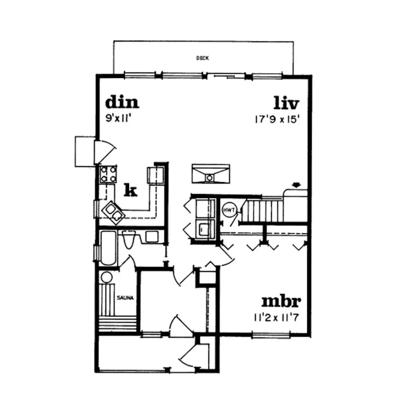 Vacation House Plan First Floor - Nandale Country Cabin Home 062D-0376 - Shop House Plans and More