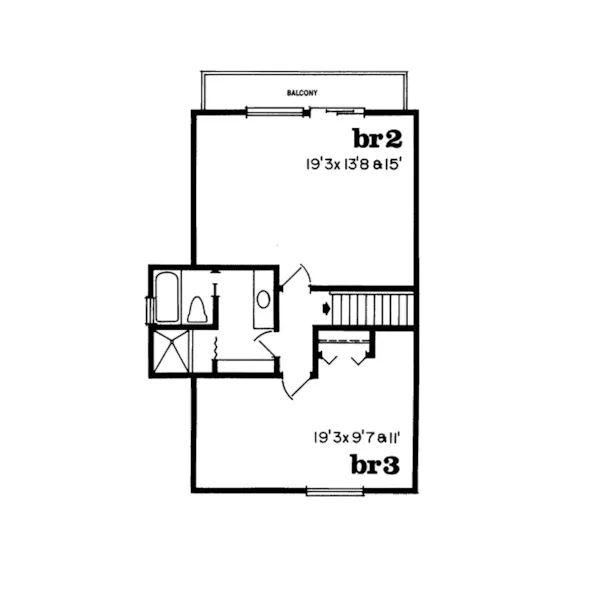 Vacation House Plan Second Floor - Nandale Country Cabin Home 062D-0376 - Shop House Plans and More