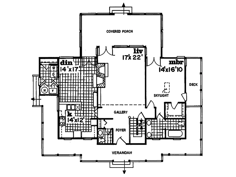 Country House Plan First Floor - Nearbrook Country Farmhouse 062D-0382 - Shop House Plans and More