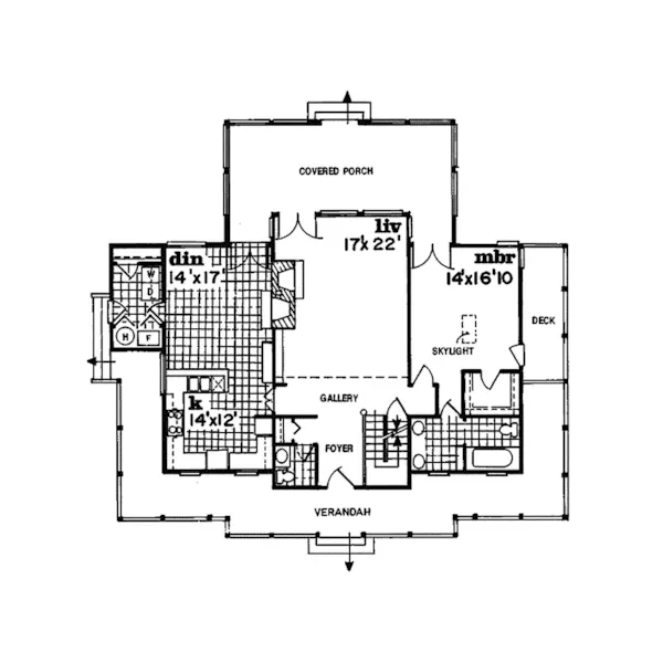 Country House Plan First Floor - Nearbrook Country Farmhouse 062D-0382 - Shop House Plans and More