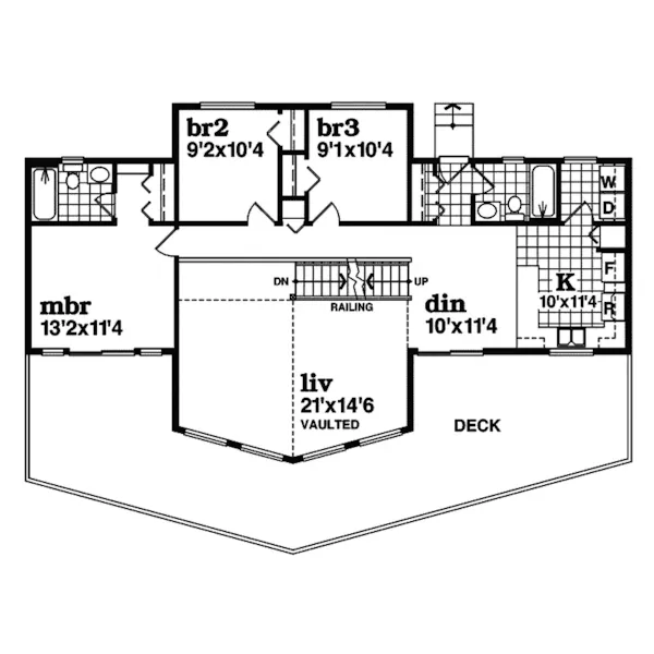 Mountain House Plan First Floor - Pinemont Rustic A-Frame Home 062D-0385 - Shop House Plans and More