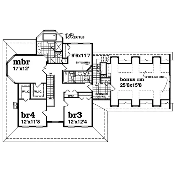 Traditional House Plan Second Floor - Paulline Country Farmhouse 062D-0387 - Shop House Plans and More