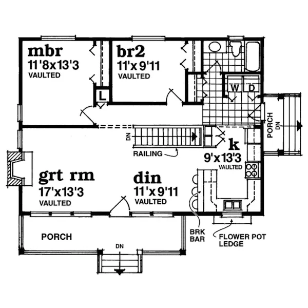 Traditional House Plan First Floor - Montclair Place Ranch Home 062D-0392 - Shop House Plans and More