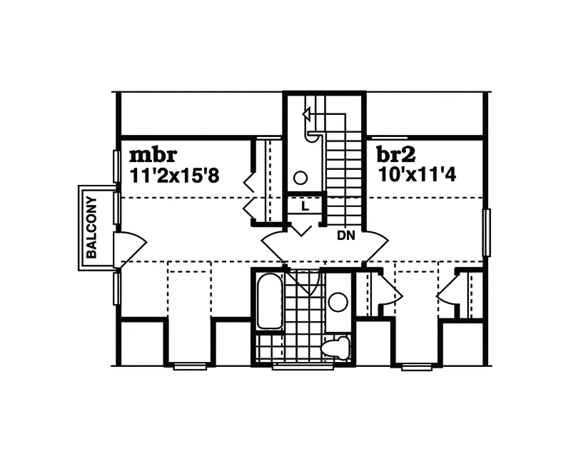 Mountain House Plan Second Floor - Montauk Rustic Home 062D-0395 - Shop House Plans and More