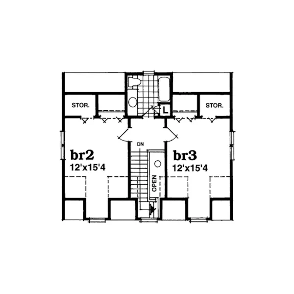 Country House Plan Second Floor - Edgertown Cape Cod Style Home 062D-0396 - Search House Plans and More