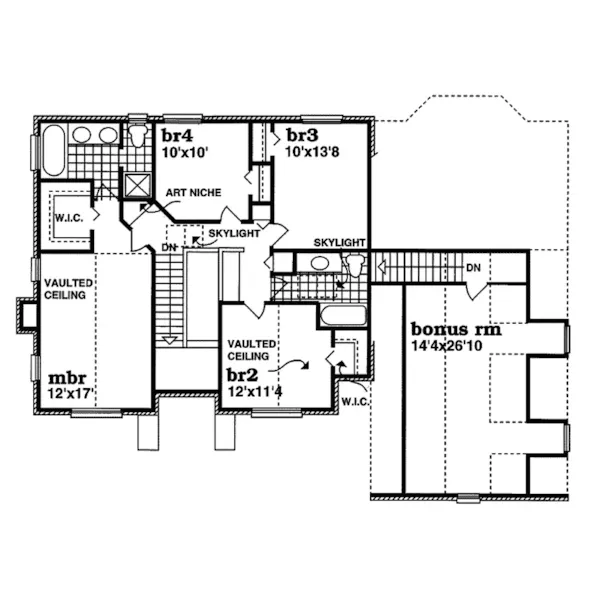 Traditional House Plan Second Floor - Hirschfeld Traditional Home 062D-0398 - Search House Plans and More