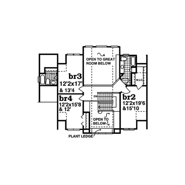 Country House Plan Second Floor - Newfield Farm Country Home 062D-0399 - Shop House Plans and More