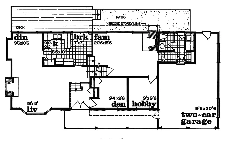 Country House Plan First Floor - Portia Traditional Country Home 062D-0405 - Shop House Plans and More