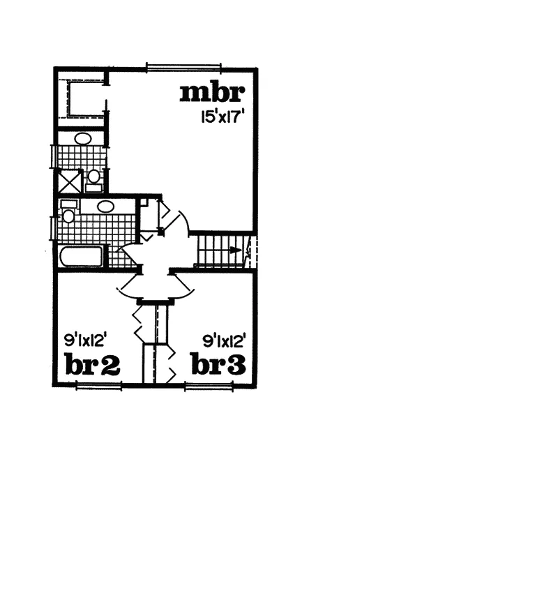 Traditional House Plan Second Floor - Devon Mill Traditional Home 062D-0408 - Search House Plans and More