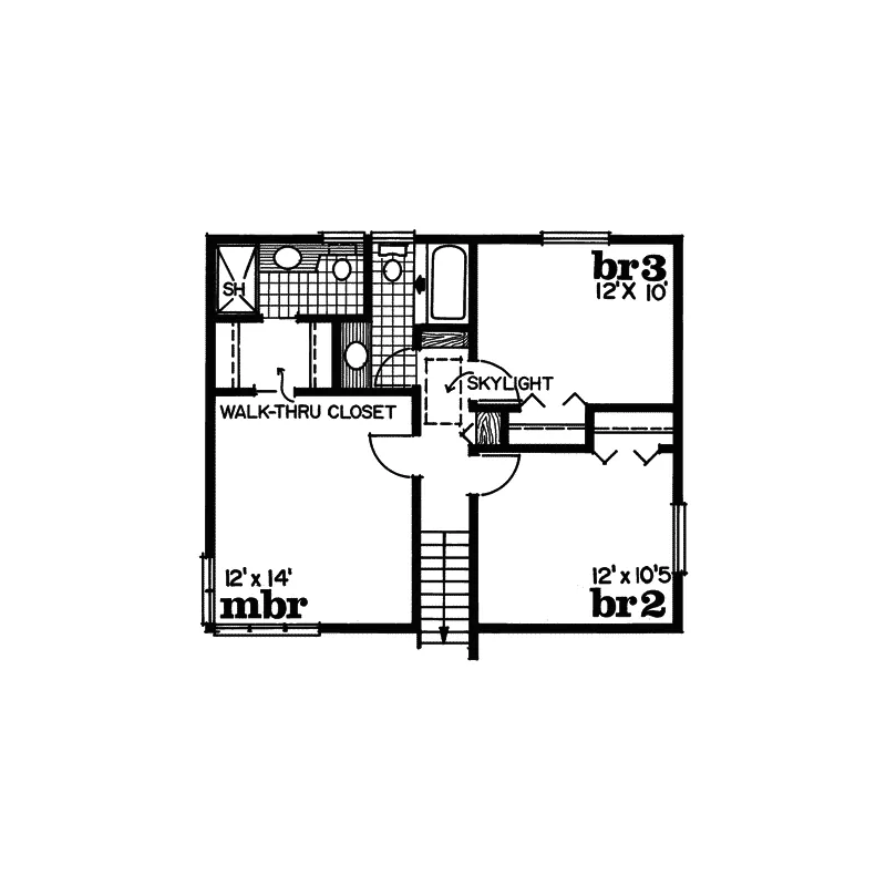 Modern House Plan Second Floor - Lacey Spring Contemporary Home 062D-0409 - Shop House Plans and More