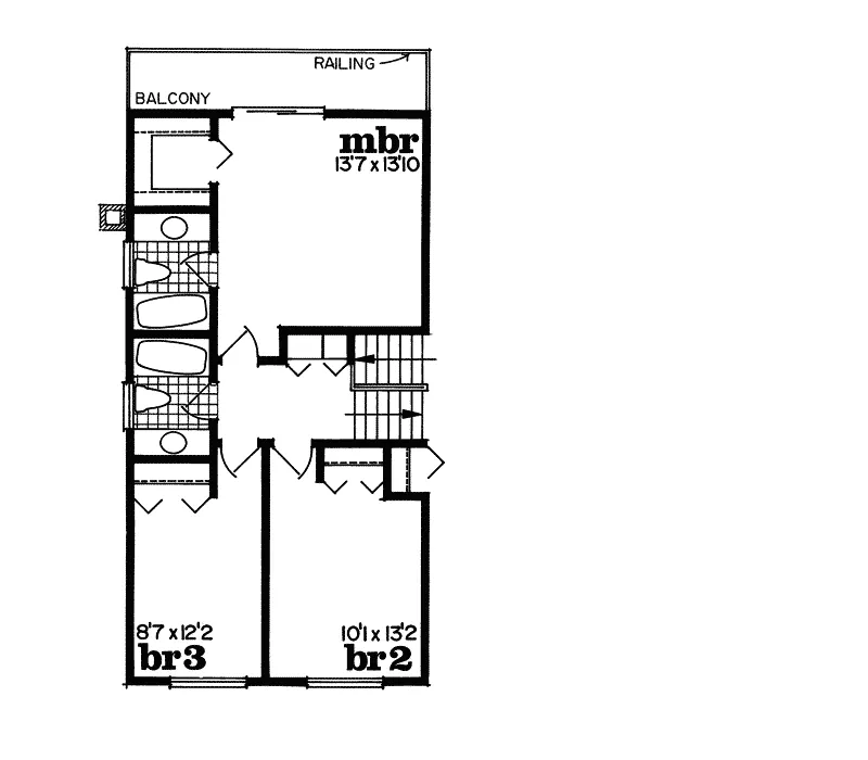Traditional House Plan Second Floor - Garibaldi Traditional Home 062D-0413 - Search House Plans and More