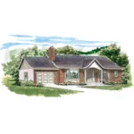 Bay Window And Columns Create Grand Curb Appeal