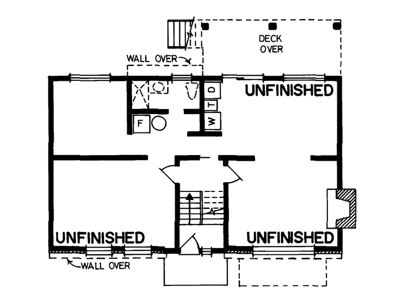 Lake House Plan First Floor - Botanical Park  Cottage Home 062D-0417 - Search House Plans and More
