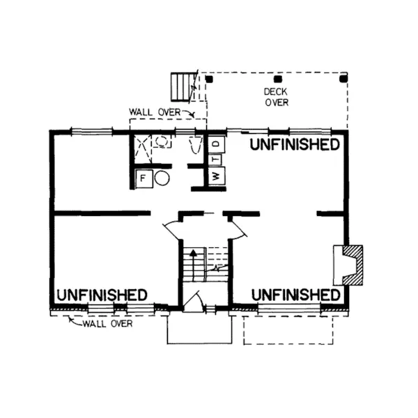 Ranch House Plan First Floor - Botanical Park  Cottage Home 062D-0417 - Search House Plans and More