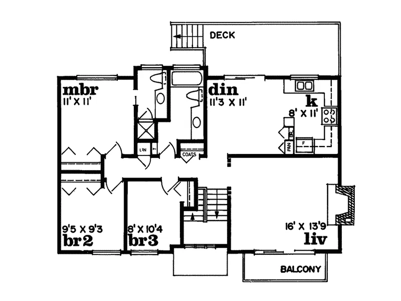 Vacation House Plan Second Floor - Botanical Park  Cottage Home 062D-0417 - Search House Plans and More