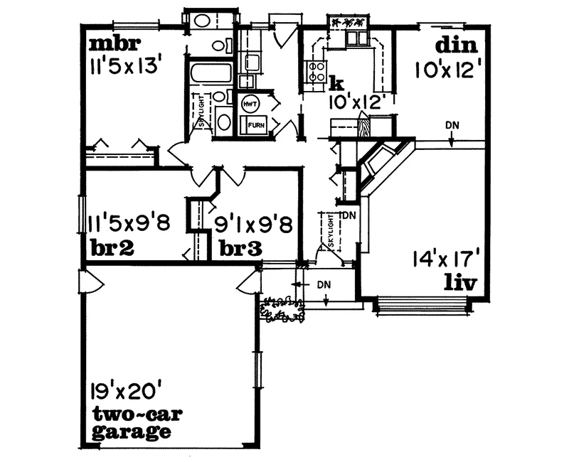 Mountain House Plan First Floor - Madeline Vacation Home 062D-0421 - Shop House Plans and More